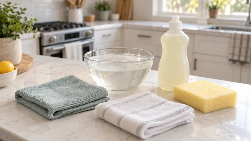2-Materiais para limpar gordura dos armários da cozinha